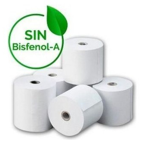 PAPEL TPV IMPRESORA TERMICA 80X60 12mm SIN BISFENOL-SX25 PAPEL TPV IMPRESORA TERMICA 80X60 12mm SIN BISFENOL